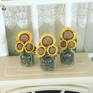Paper sunflower centerpieces